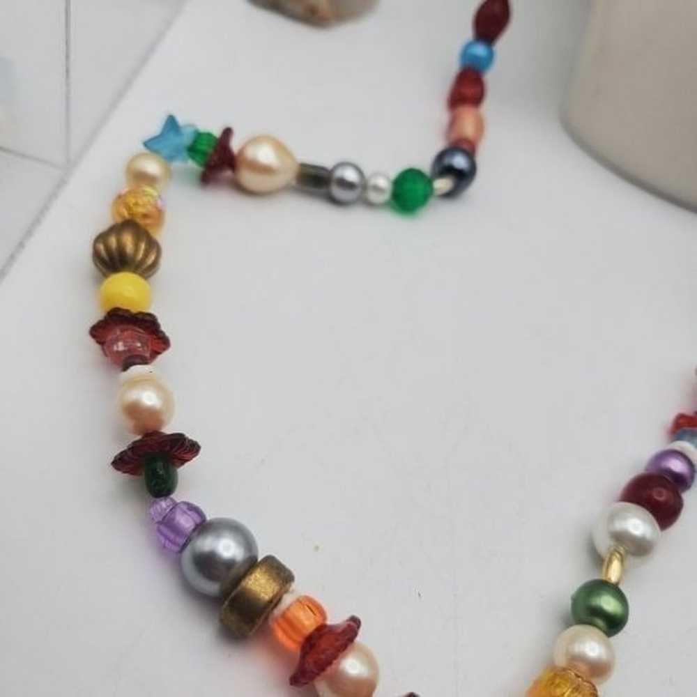 Mixed beaded assorted colorful rainbow long lengt… - image 2