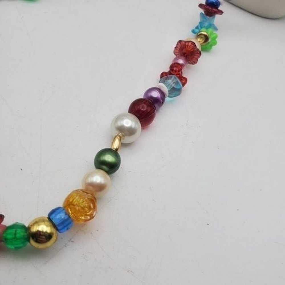 Mixed beaded assorted colorful rainbow long lengt… - image 4