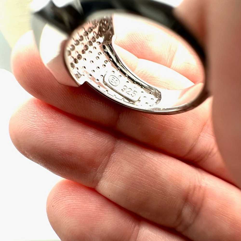 JTV Sterling Silver Womens Ring Diamonds Statemen… - image 4