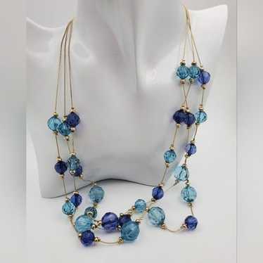 Cerulean waterfall tier necklace N1013 - image 1