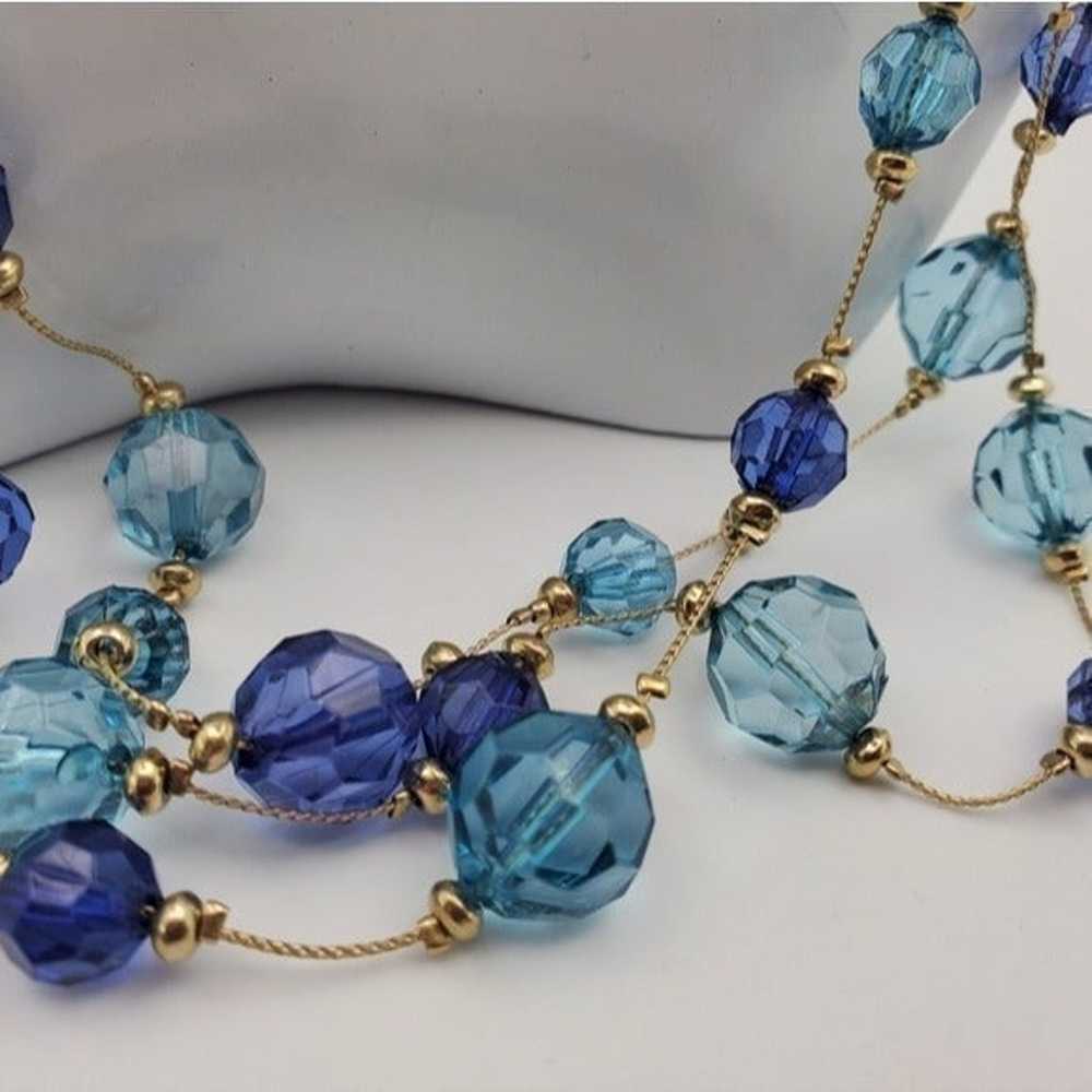 Cerulean waterfall tier necklace N1013 - image 2