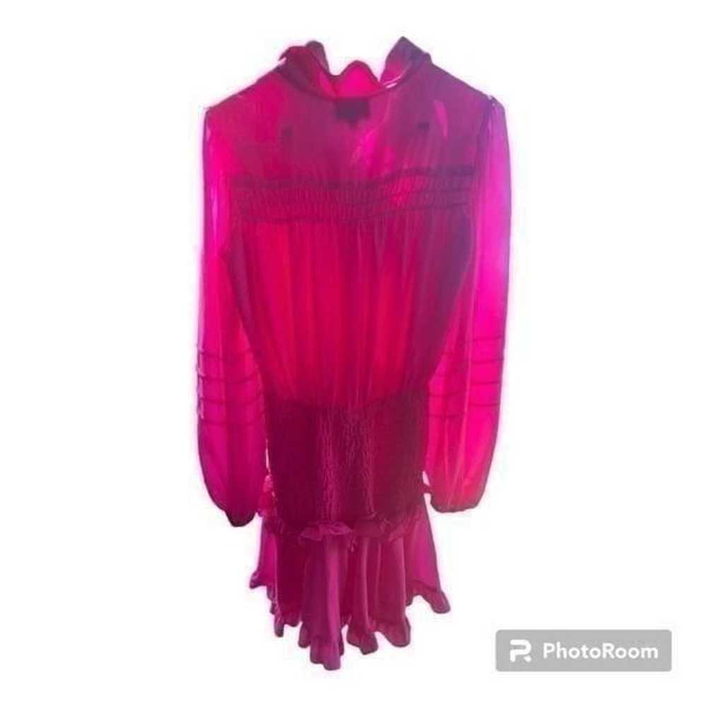 Ira Shirred_ Bardot Pink Dress Size 6 - image 12