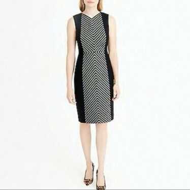 J Crew Chevron Sleeveless Wool Blend Dress Size 2 - image 1