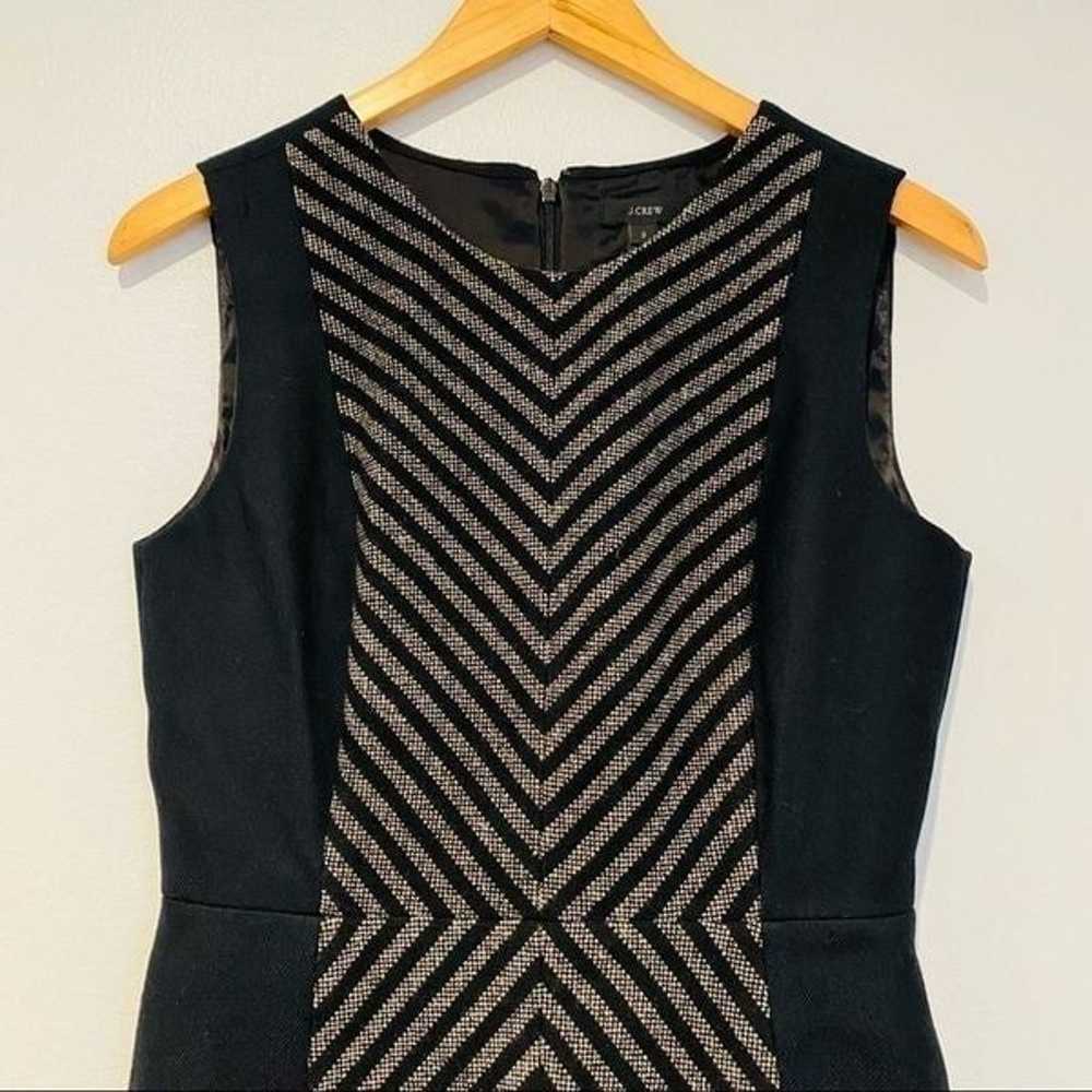 J Crew Chevron Sleeveless Wool Blend Dress Size 2 - image 3