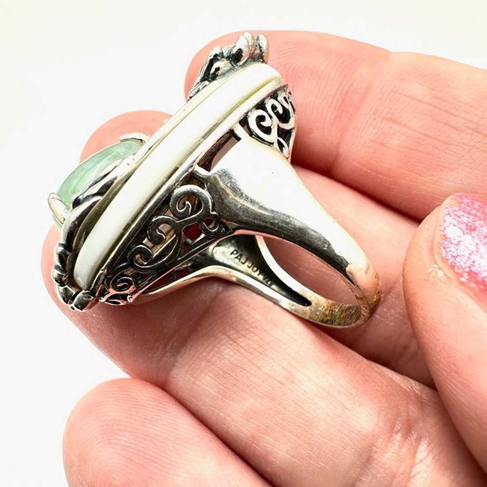 Jade of Yesteryear Womens Ring Sterling Silver Gr… - image 5