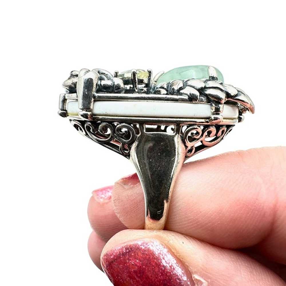 Jade of Yesteryear Womens Ring Sterling Silver Gr… - image 7