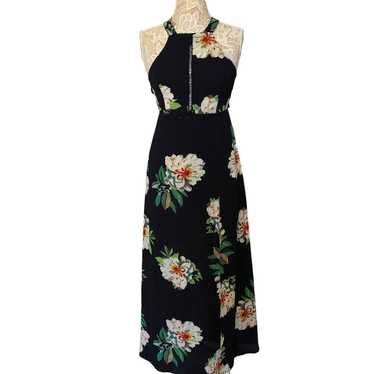 Boutique Floral Navy open back wrap summer dress … - image 1