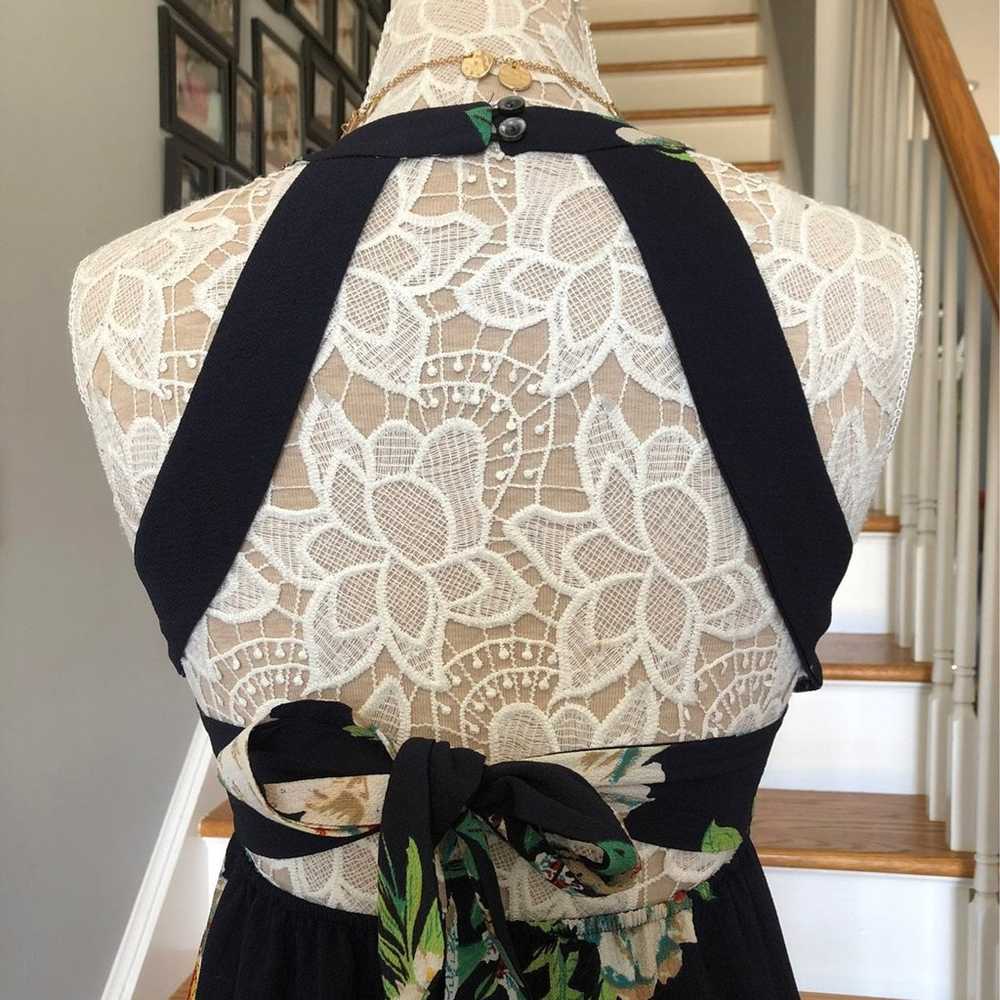 Boutique Floral Navy open back wrap summer dress … - image 3