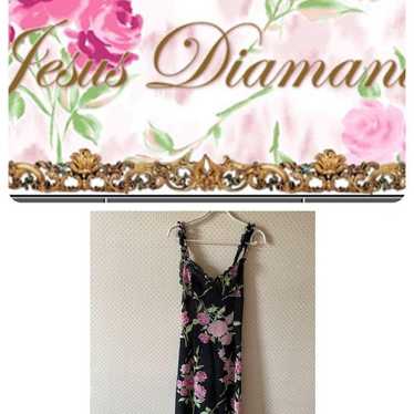 Jesus Diamante gyaru royal rose print dress cheapest Harajuku J Fashion princess dolete