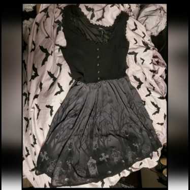 Killstar Bat Wing Collar Victorian Gothic Dress deals Hot Topic Dollskill Widow