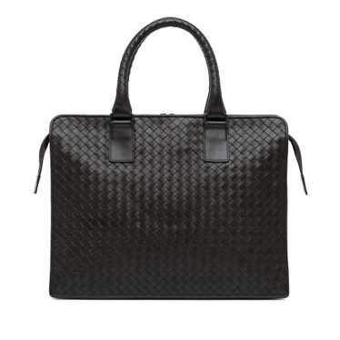 Brown Bottega Veneta Intrecciato Business Bag