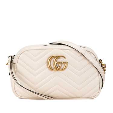 White Gucci Small GG Marmont Matelasse Crossbody