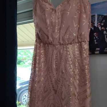 Blush and gold glitter dress - image 1