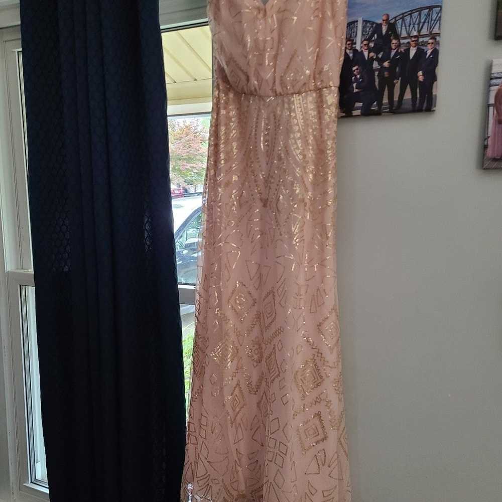 Blush and gold glitter dress - image 2