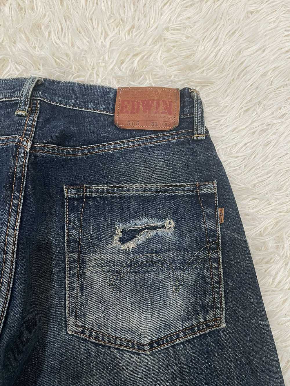 Distressed Denim × Edwin × Vintage Edwin 505 Dist… - image 12