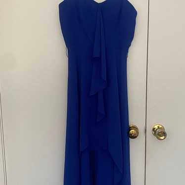 Royal blue high low dress