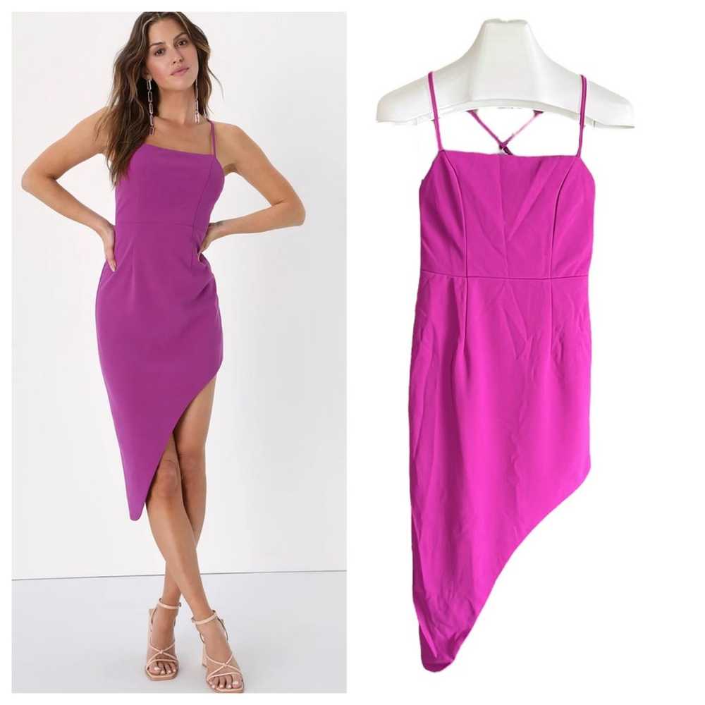 Lulu’s Pretty Flirtatious Purple Backless Midi Bo… - image 1