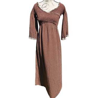 Patrons of Peace Bohemian Maxi Dress Bell Sleeves 