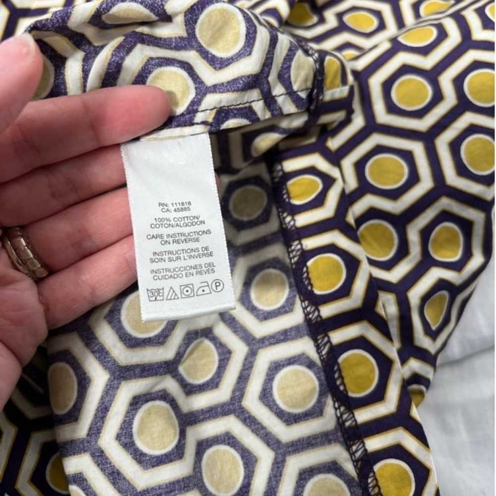 Michael Kors Geometric Gold and Purple Short Slee… - image 6