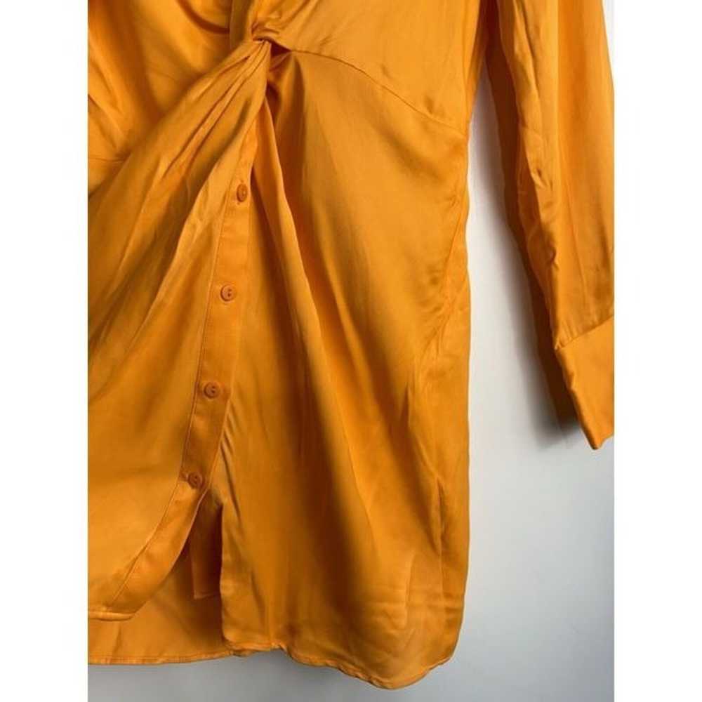 Zara Satin Knot Mini Dress Orange 4688/309 Women’… - image 9