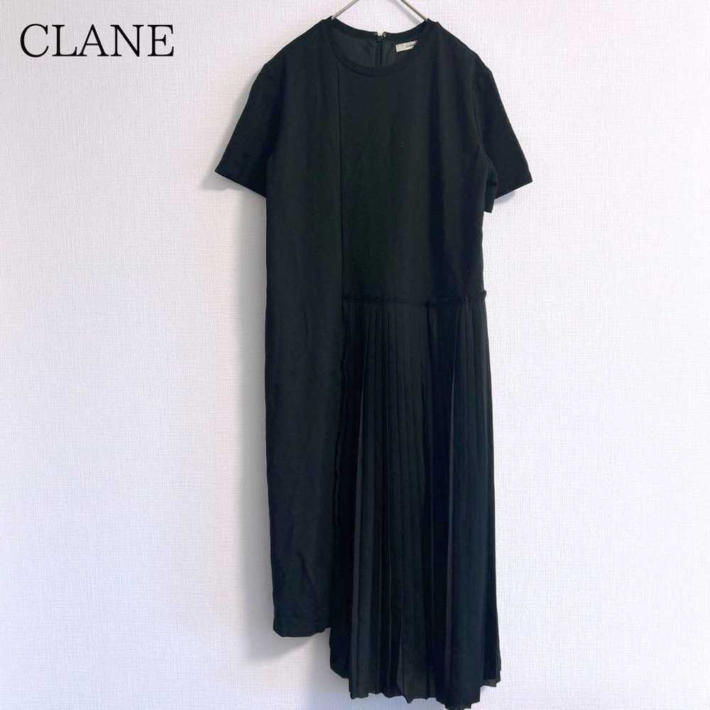 CLANE Pleated Docking One-piece Dress Black The C… - image 1