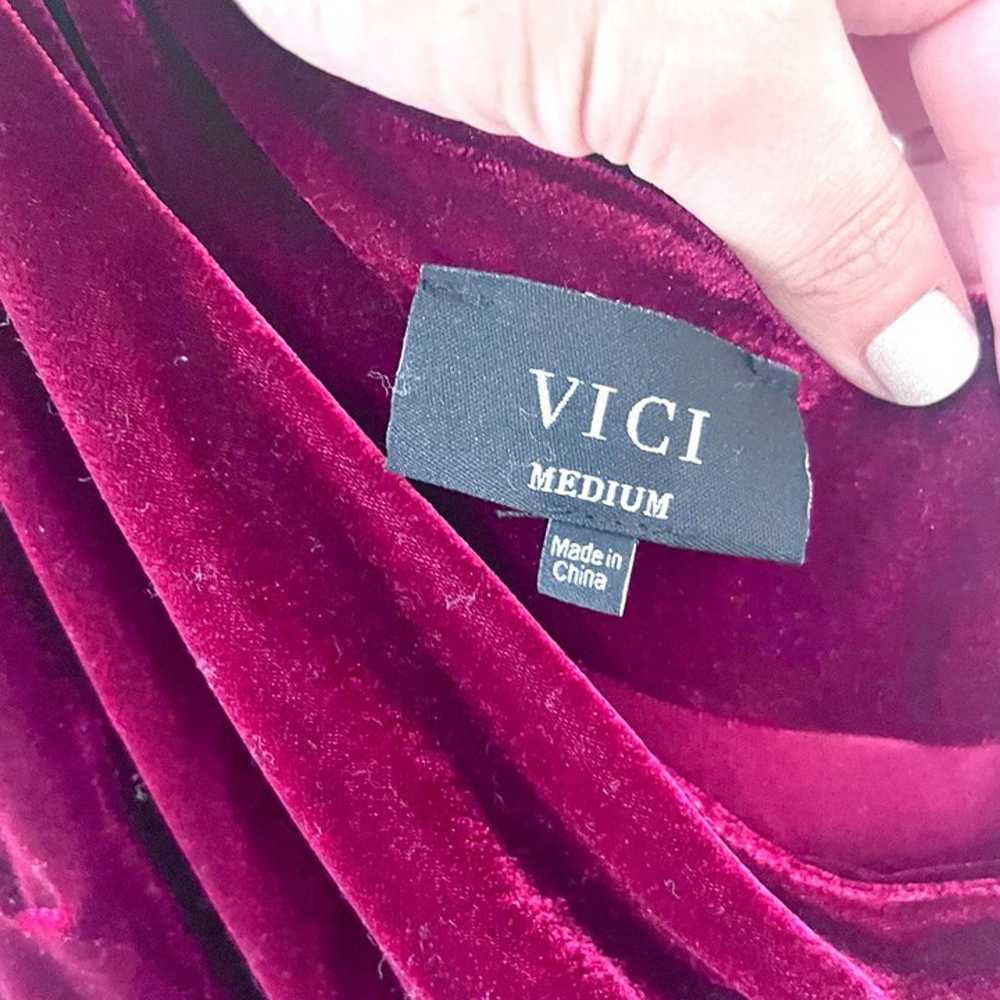 Vici Spread the Cheer Velvet Red One Shoulder Lon… - image 3