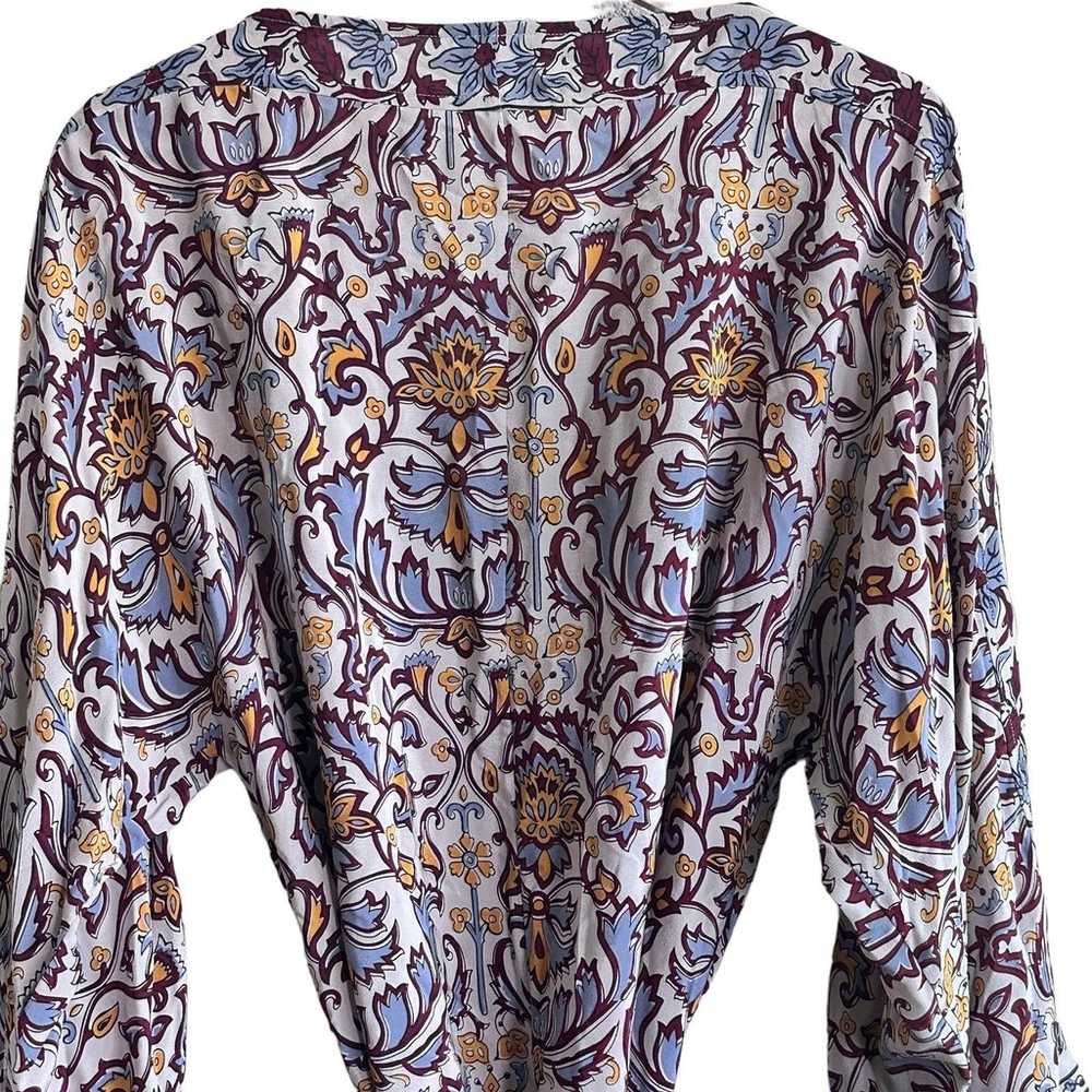 Joie Silk Paisley Multicolor boho Knee-Length Flo… - image 7