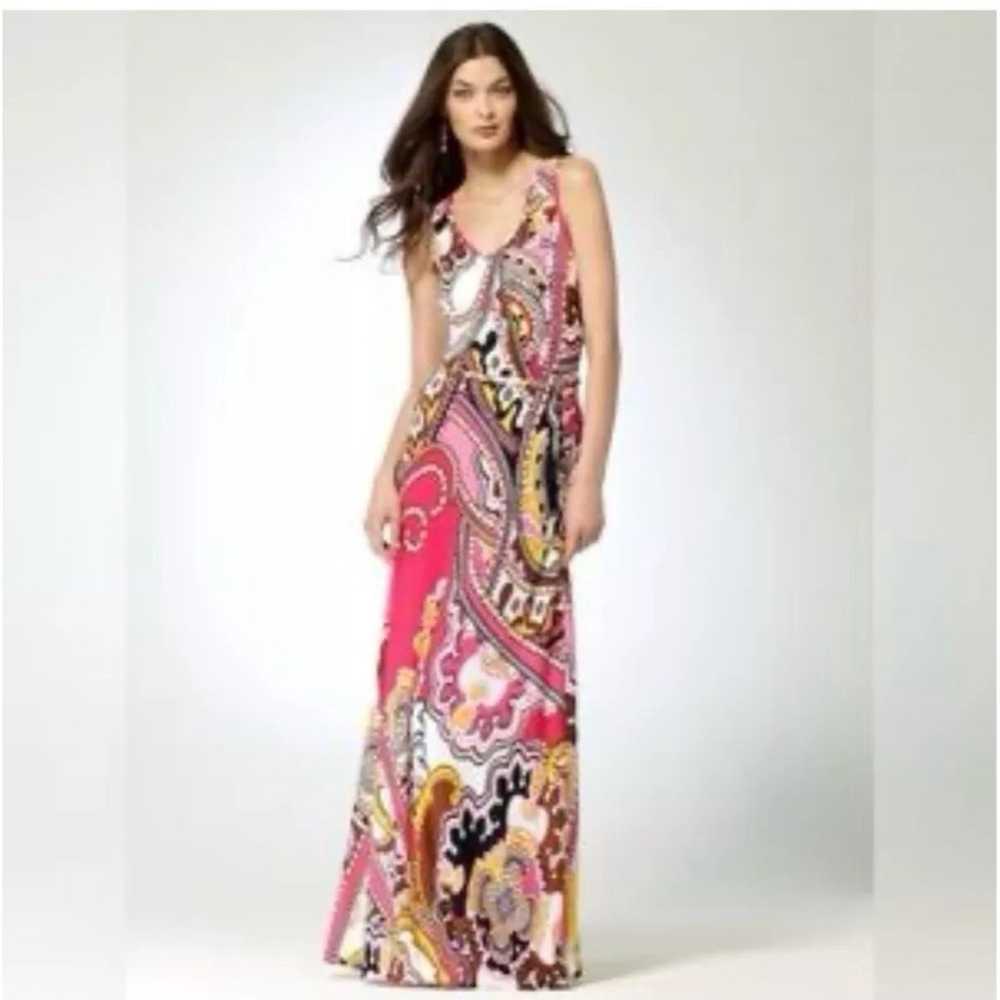 Cache Vintage Paisley Floral 90s Y2K Long Maxi Dr… - image 1