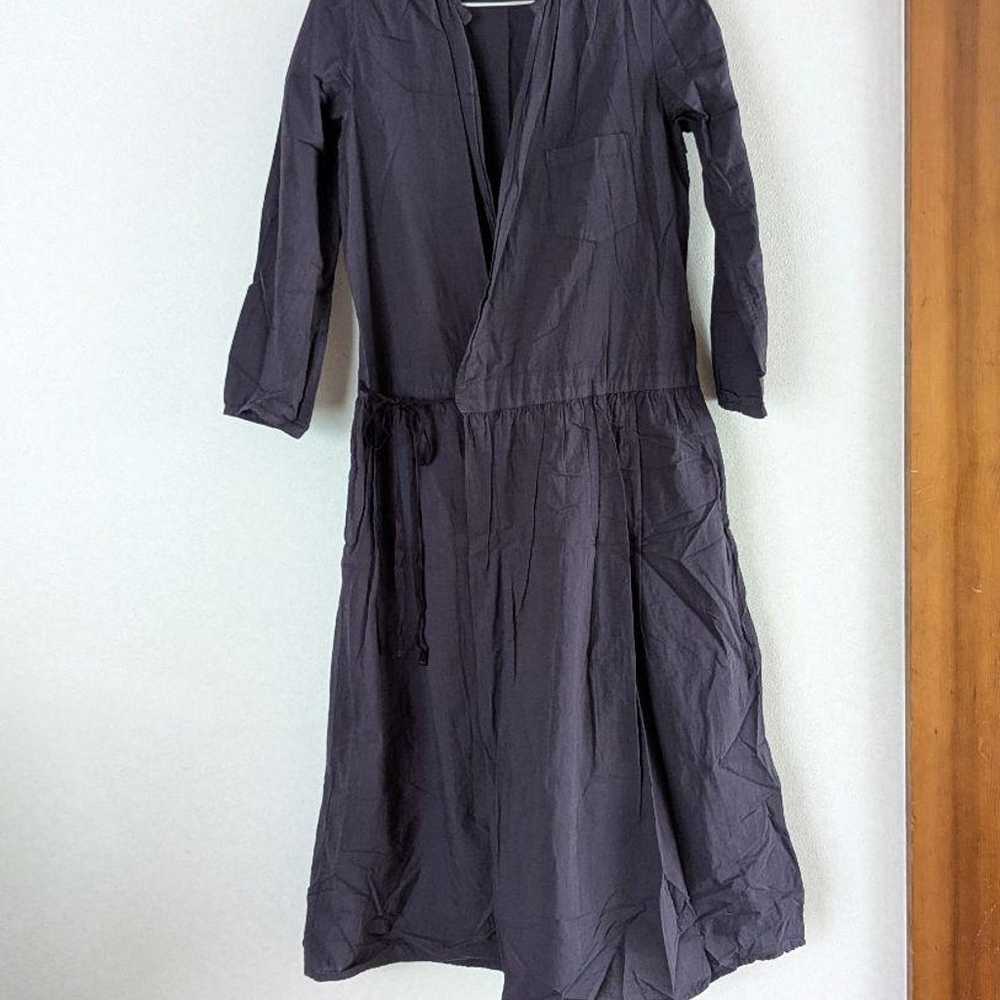 Gauge Cashmere Wrap-style Long One-piece Dress Na… - image 1