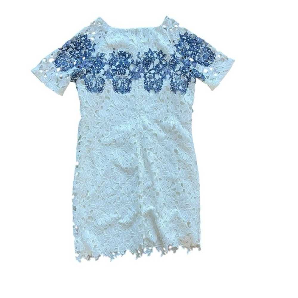 Belle Badgley Mischka Daija White Navy Short Slee… - image 3