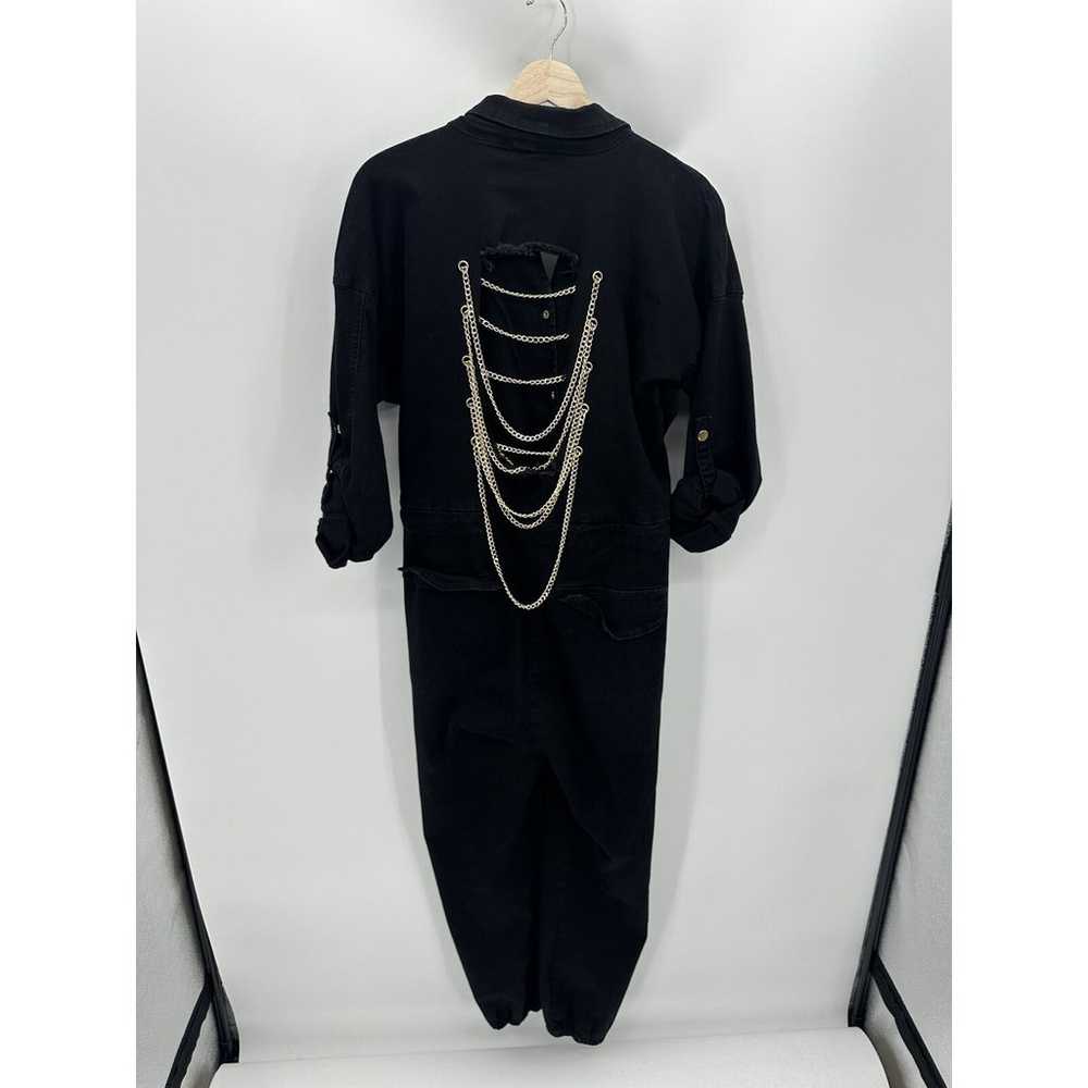 American Bazi Black Long Sleeve Collared Button-U… - image 3