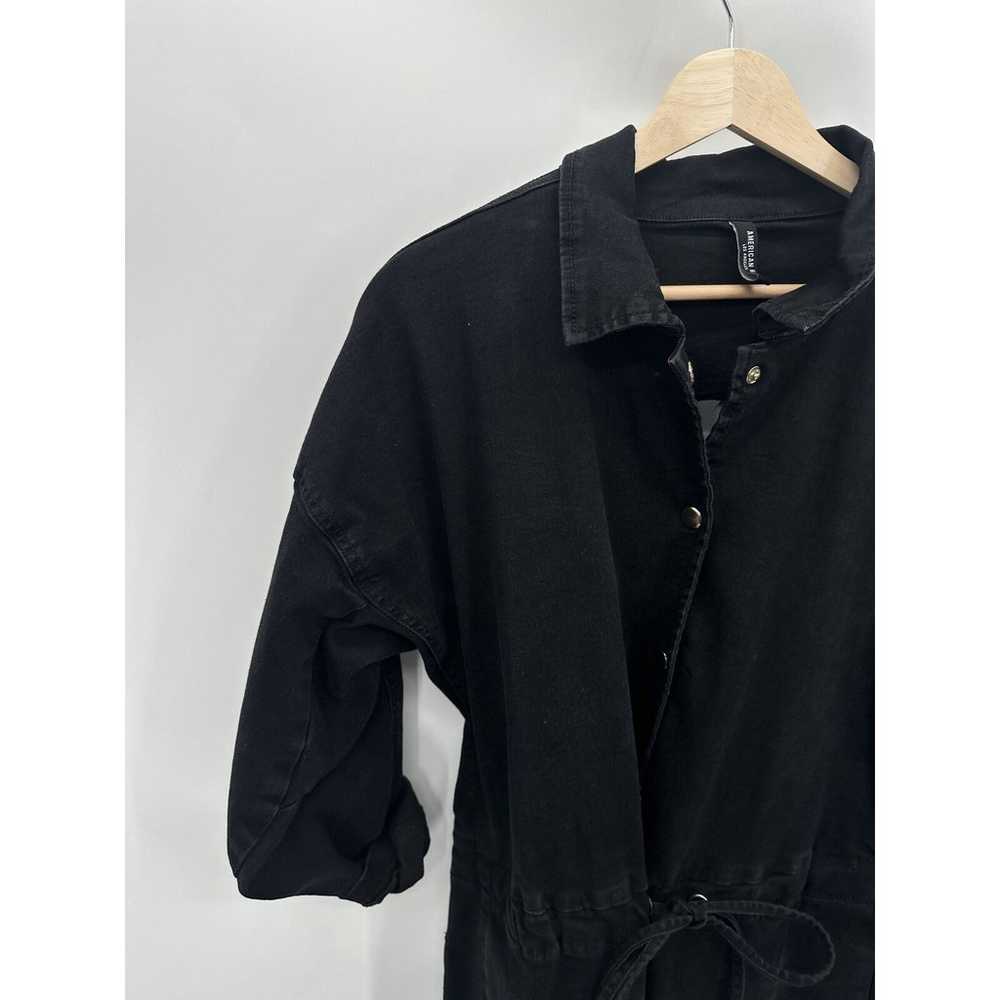 American Bazi Black Long Sleeve Collared Button-U… - image 7