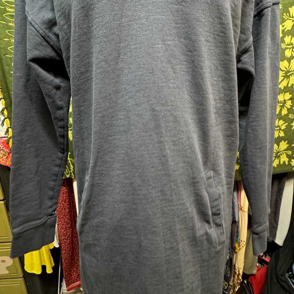 Toad & Co Grey Hemp Daybreaker Hooded Sweatshirt … - image 2