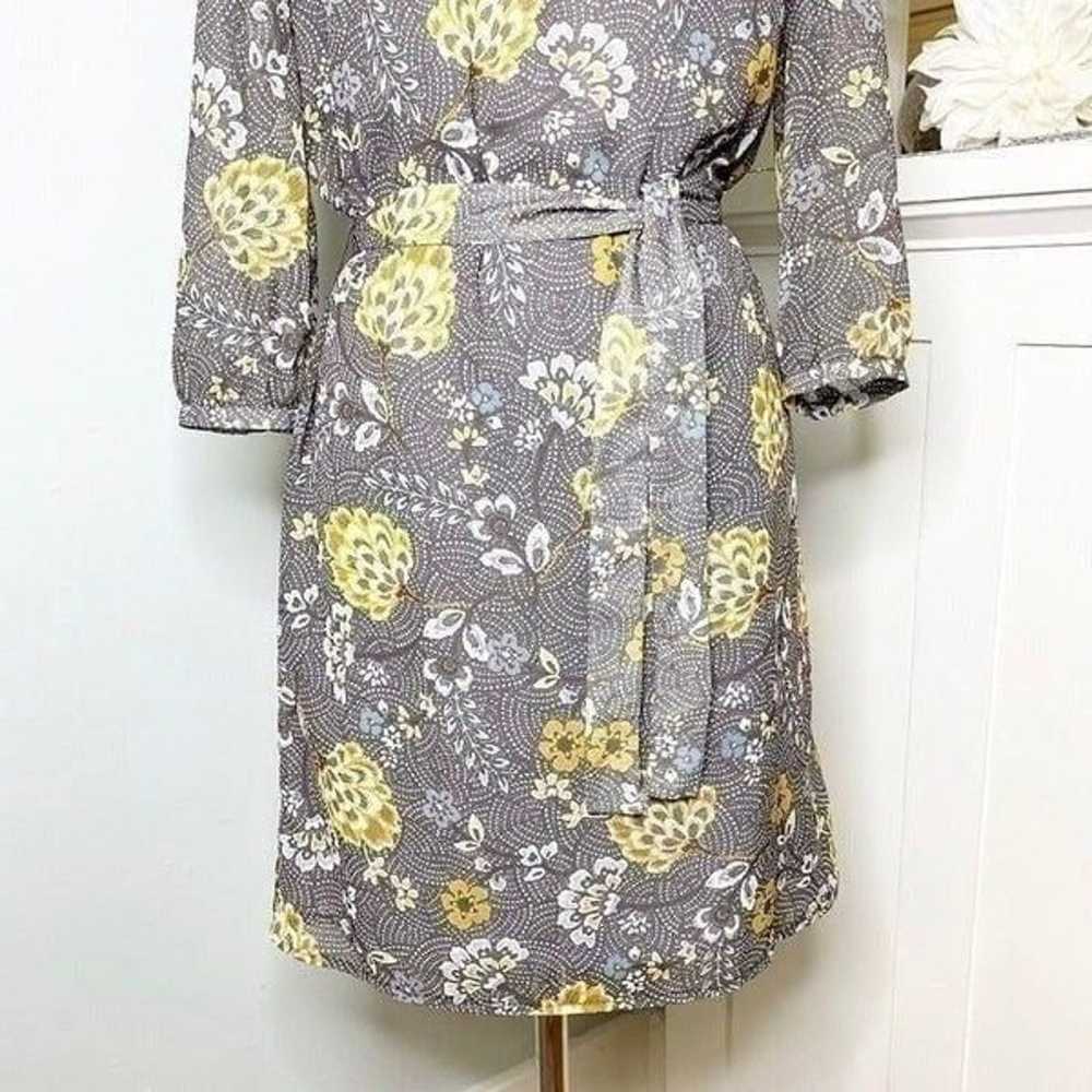 Burton of London Gray Floral Shirt Dress 36 Small - image 4