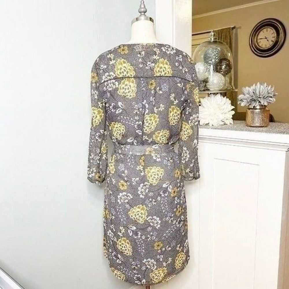 Burton of London Gray Floral Shirt Dress 36 Small - image 7