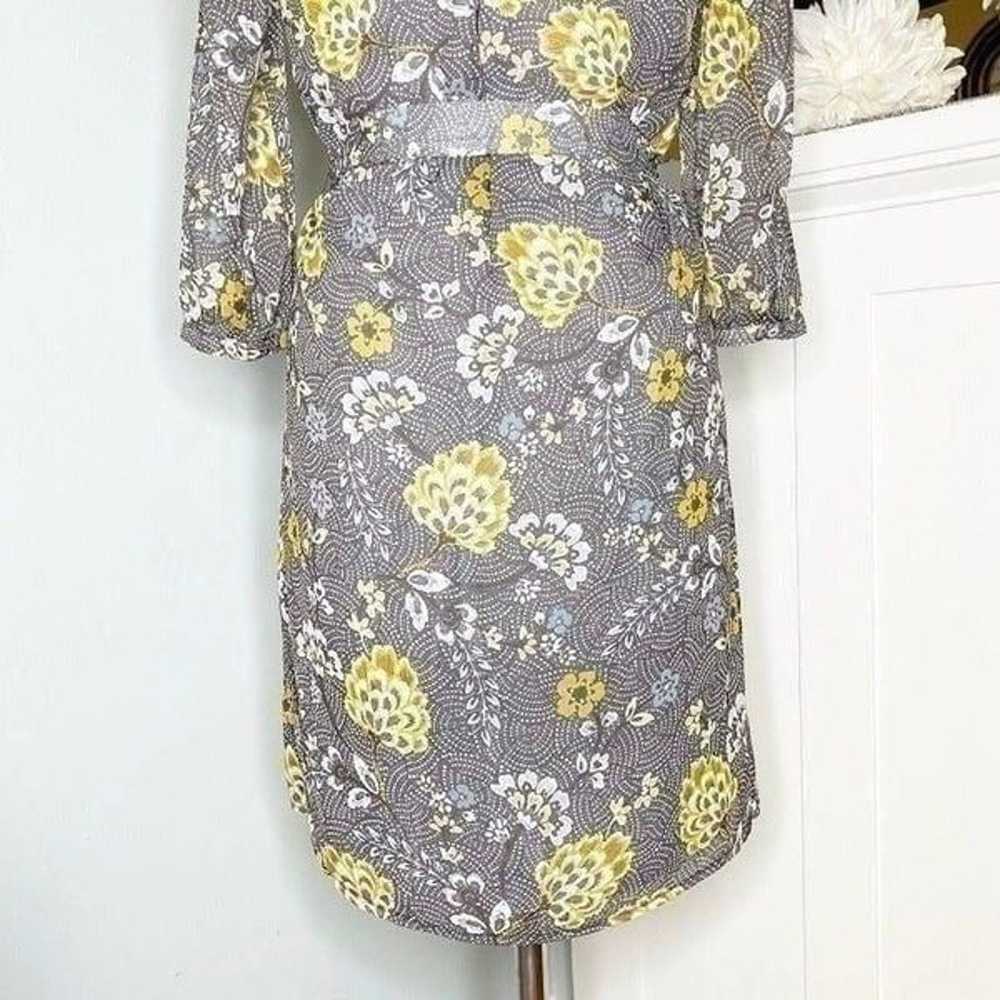 Burton of London Gray Floral Shirt Dress 36 Small - image 9