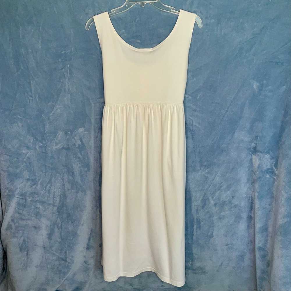 EUC rare ‘90’s DKNY cream cotton sleeveless midi … - image 3