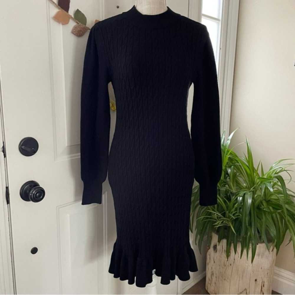 CeCe Long Sleeve Cable Knit Mock Neck Midi Women'… - image 4