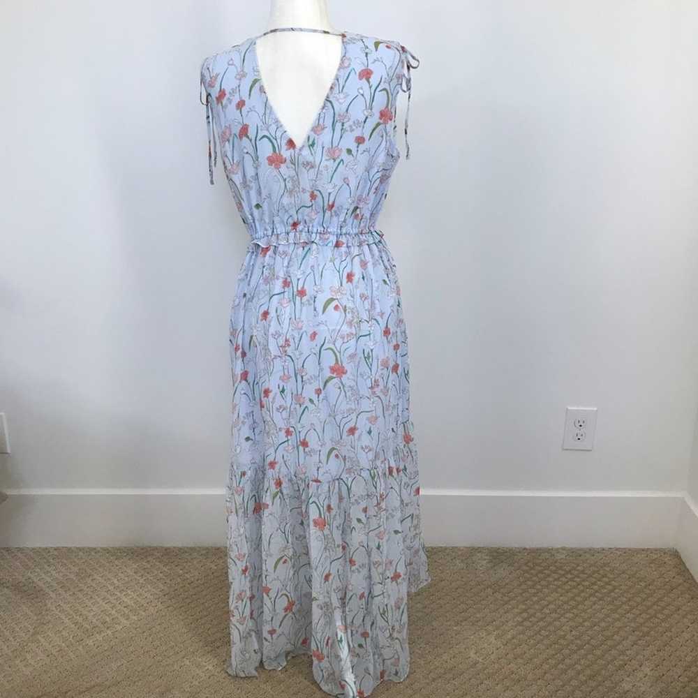 Banana Republic Blue Floral Ruched Maxi Dress sz … - image 7