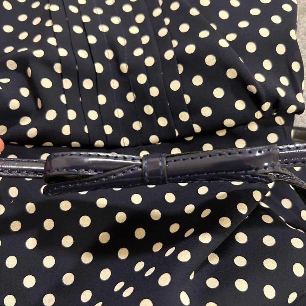 Debut de Fiore Navy Polka Dot Knee-Length Dress - image 7