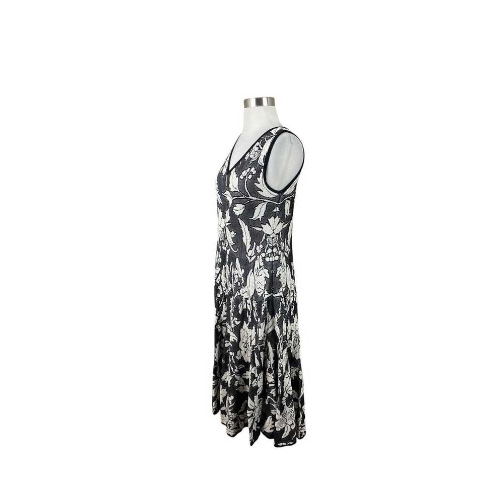 Peruvian Connection Black White Floral Pima Cotto… - image 2