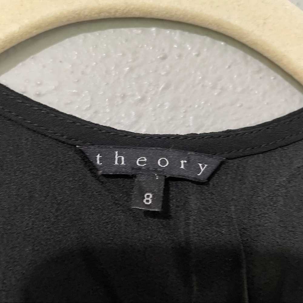 Theory Black Sleeveless Tie Waist Knee Length Dre… - image 3