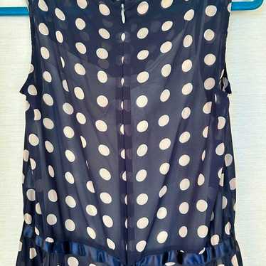 BALLSEY Dress Knee-Length Polka Dot Sleeveless Bl… - image 1