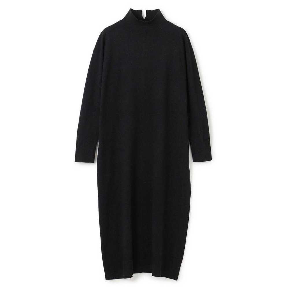 UNFILO High Neck I-Line Knit Dress (Washable) - B… - image 3