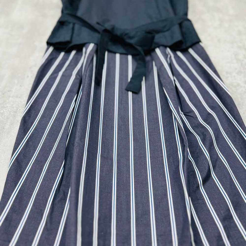 Tomorrowland Silk Docking One-piece Navy Stripe S… - image 7