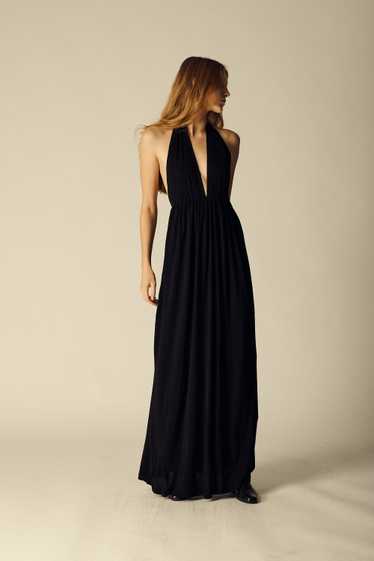 Ysl Black Jersey Evening Gown