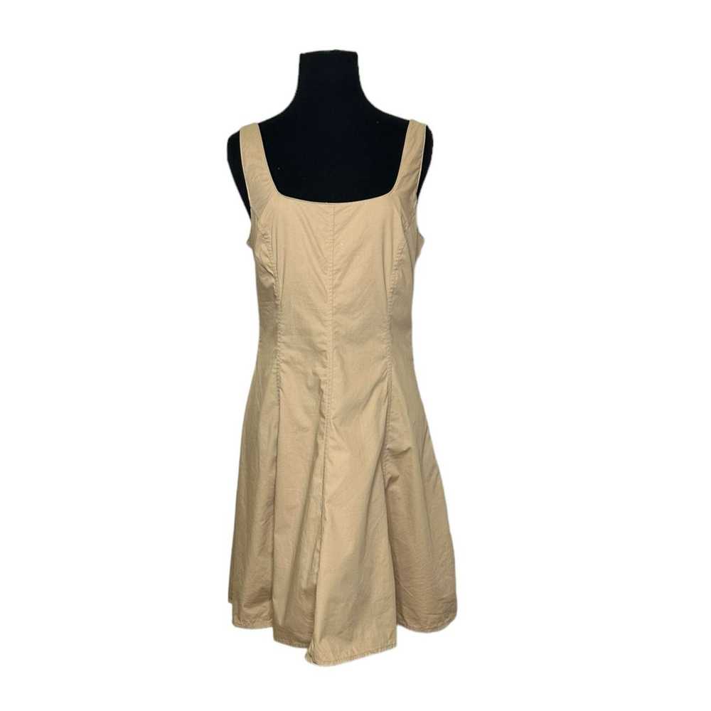 Gap Gap beige sleeveless fit and flare mini dress… - image 1