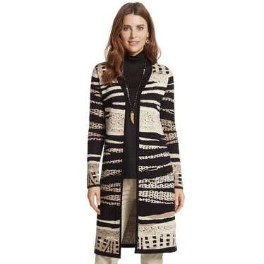 Chicos Chico's Analise Tribal Jacquard Cardigan Si