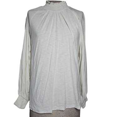 Nation LTD Nation Ltd Pima Cotton Mock Neck Blouse