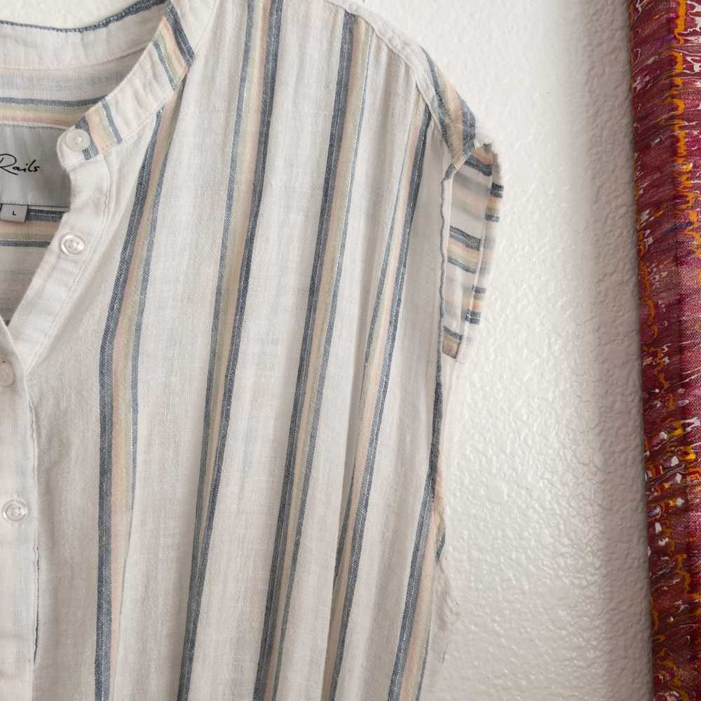 Rails Angelina Ryland Stripe Linen Blend Dress La… - image 3